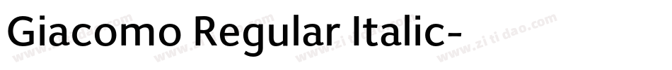 Giacomo Regular Italic字体转换